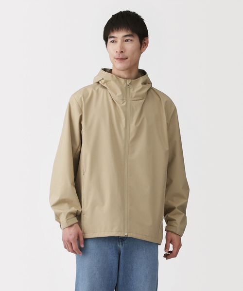 無印良品（MUJI） コート ジャケット 紳士 透湿撥水フードジャケット