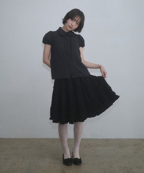 FEKETE フリルボリュームスカート(タグ保管あり) FEKETE（フェケテ） スカート frill midi flared skirt / フリル