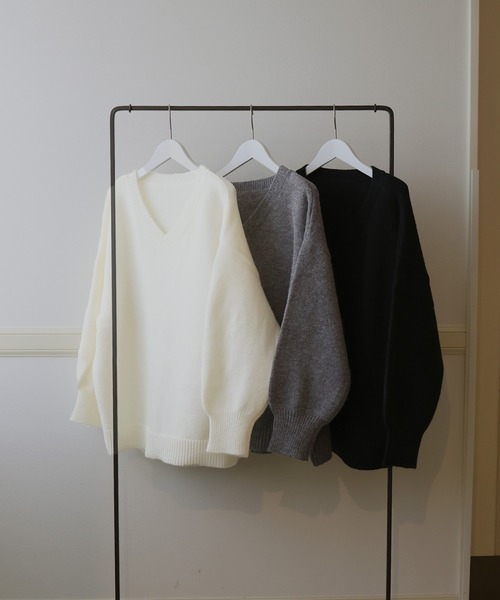 「Mili affinity」 長袖ニット FREE ブラック レディース_画像2