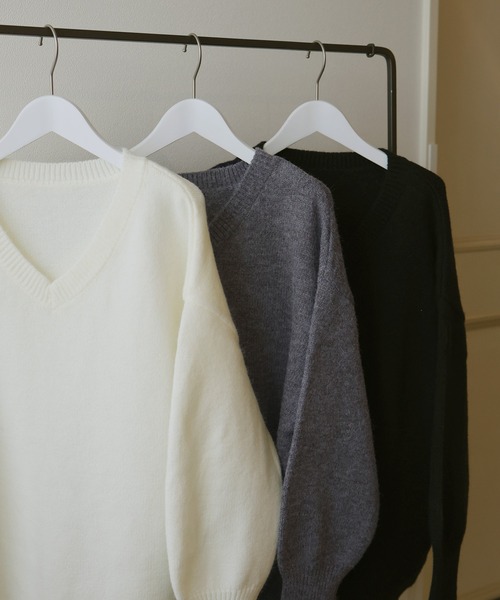 「Mili affinity」 長袖ニット FREE ブラック レディース_画像3