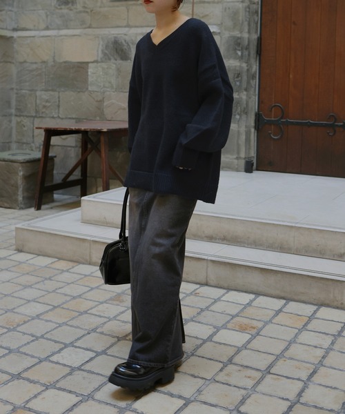 「Mili affinity」 長袖ニット FREE ブラック レディース_画像5