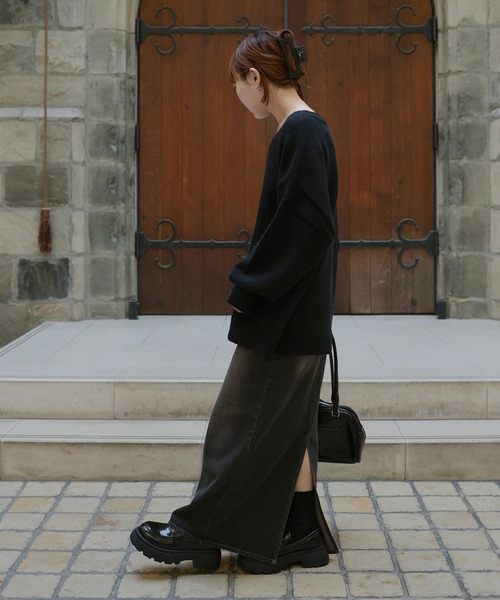 「Mili affinity」 長袖ニット FREE ブラック レディース_画像8