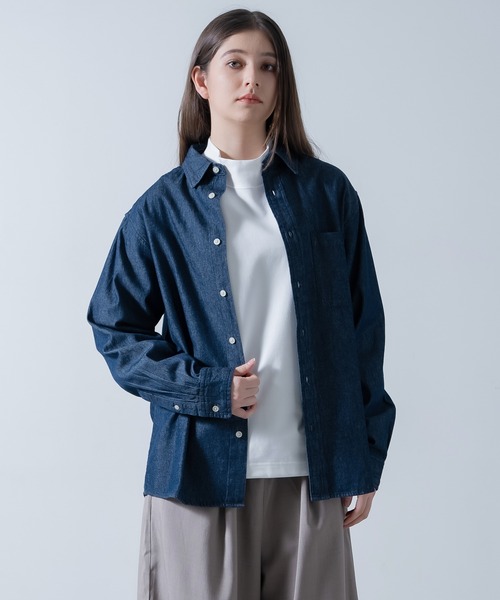 NULL シャツ 「nl」6oz デニム シャツ メンズ レディース : ZOZOTOWN