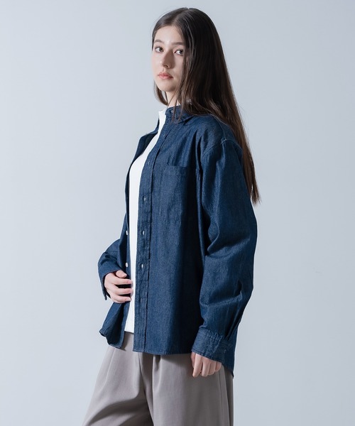 NULL シャツ 「nl」6oz デニム シャツ メンズ レディース : ZOZOTOWN
