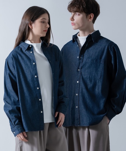 NULL シャツ 「nl」6oz デニム シャツ メンズ レディース : ZOZOTOWN