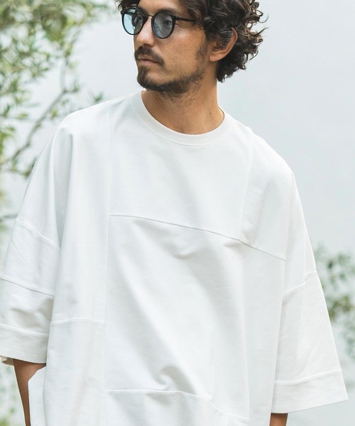 「CAMBIO」 7分袖Tシャツ M ブラック メンズ_画像2