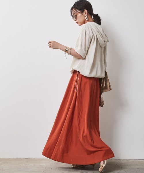 「CHIC STYLE」 フレアスカート M ベージュ レディース_画像5