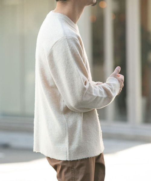 「URBAN RESEARCH ROSSO MEN」 長袖ニット MEDIUM ネイビー メンズ_画像6