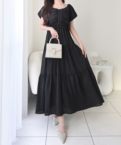 大人可愛いミニ˚✧₊キーリング ブラックcotton Princess mily bilet ワンピース 「mily bilet」甘さの中に、ほんのり大人っぽさ