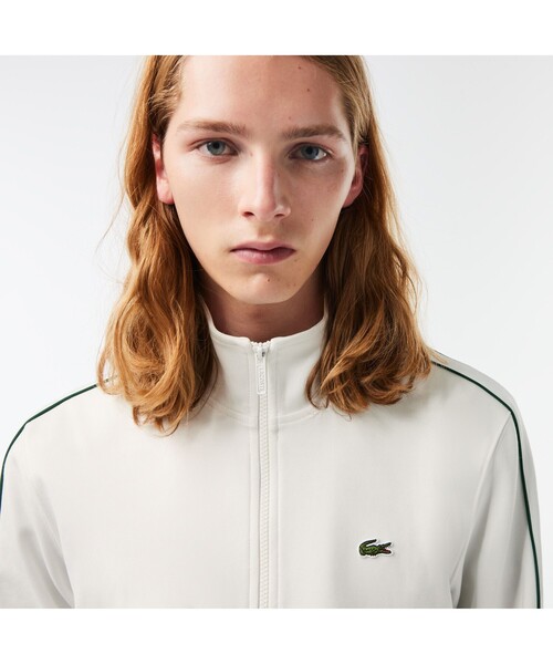 LACOSTE（ラコステ） ジャージブルゾン 2 エンジ メンズ : ZOZOTOWN