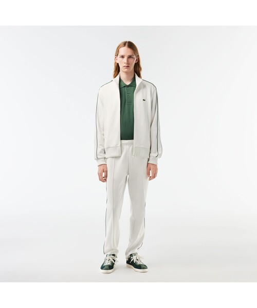 LACOSTE（ラコステ） ジャージブルゾン 2 エンジ メンズ : ZOZOTOWN