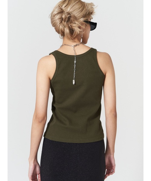 「PAMEO POSE」 ノースリーブトップス FREE カーキ レディース_画像5