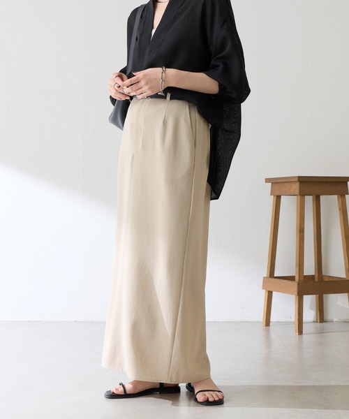 スカート 接触冷感/UVカット/ジャージタイトスカート/セットアップ可/WEB限定サイズ展開の画像