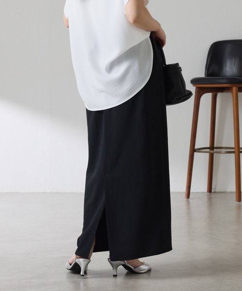 スカート 接触冷感/UVカット/ジャージタイトスカート/セットアップ可/WEB限定サイズ展開の画像