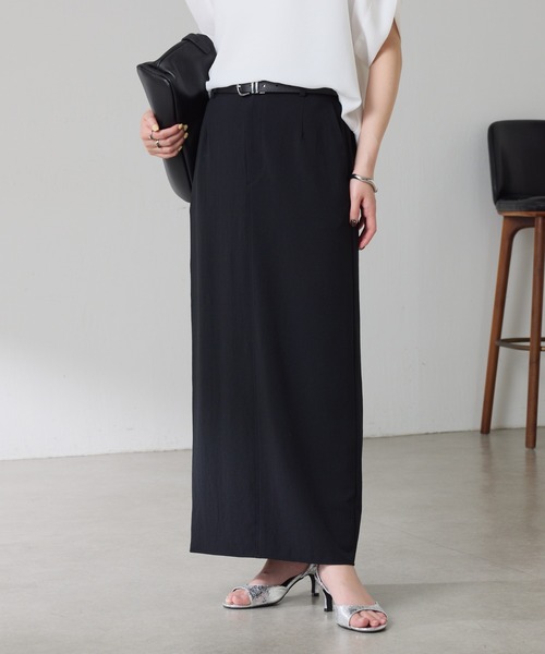 スカート 接触冷感/UVカット/ジャージタイトスカート/セットアップ可/WEB限定サイズ展開の画像