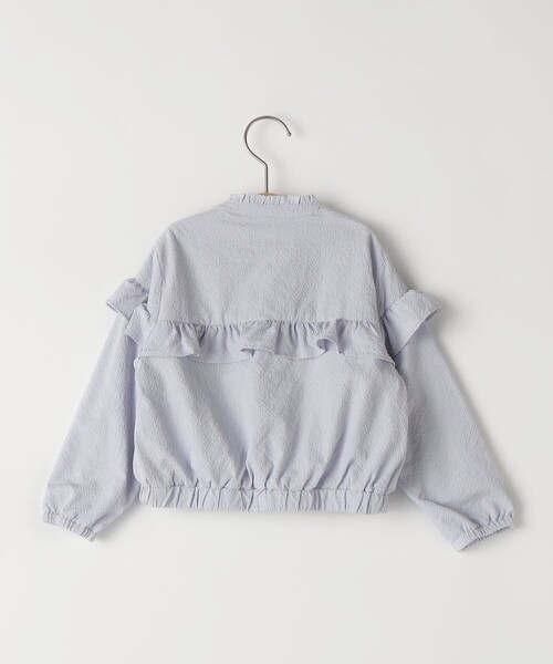 コート アウター SHIPS KIDS:80〜90cm / 「UVカット」ドライタッチ フリル ライト ブルゾン キッズ 子供服の画像