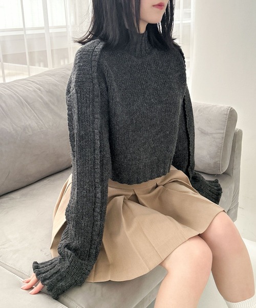 「Heather」 長袖ニット FREE アイボリー レディース_画像8
