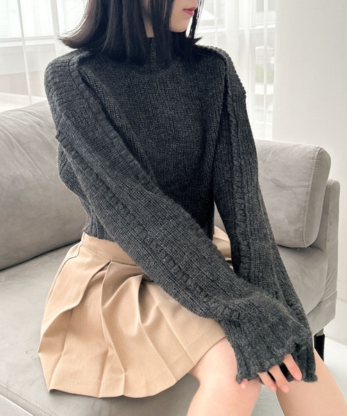 「Heather」 長袖ニット FREE アイボリー レディース_画像9