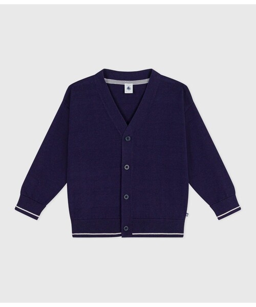 PETIT BATEAU（プチバトー） カーディガン Vネックコットンニット 