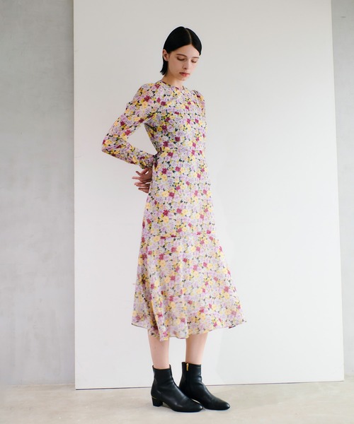 「LOULOU WILLOUGHBY」 長袖ワンピース 2 ピンク レディース