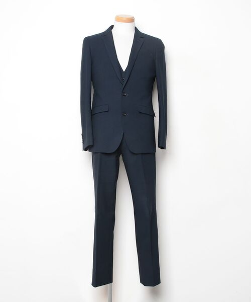 A5 スーツセレクト 3ピース スーツ ネイビー Mサイズ メンズ ビジネス SUIT SELECT 3ピーススーツ A5 ブルー メンズ : ZOZOTOWN Yahoo!店