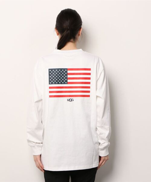 「UGG」 長袖カットソー L ネイビー レディース_画像7