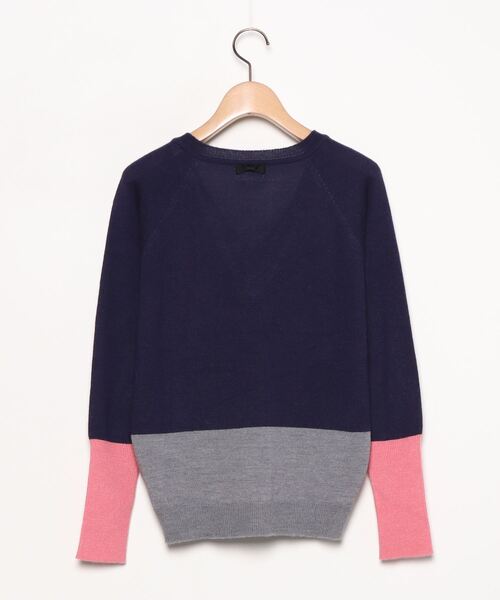 「LANVIN en Bleu」 長袖ニット 38 ブルー レディース_画像2