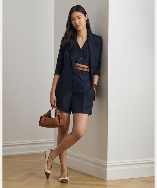 LAUREN RALPH LAUREN インディゴ リネン テーラードジャケット LAUREN RALPH LAUREN（ローレン ラルフローレン） ジャケット