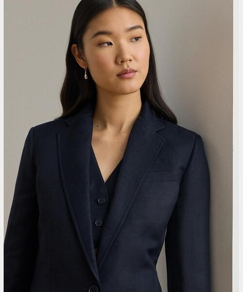 LAUREN RALPH LAUREN インディゴ リネン テーラードジャケット LAUREN RALPH LAUREN（ローレン ラルフローレン） ジャケット