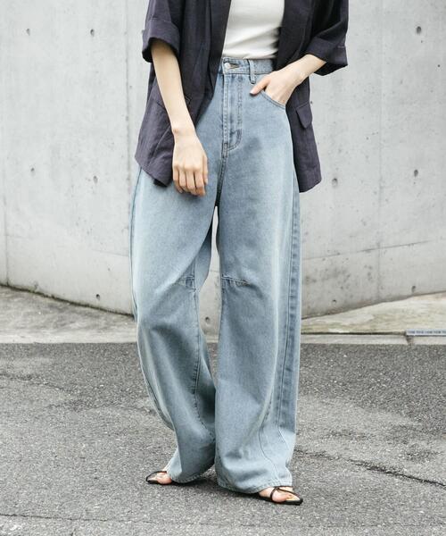 「SENSE OF PLACE by URBAN RESEARCH」 デニムパンツ LARGE インディゴブルー レディース_画像8