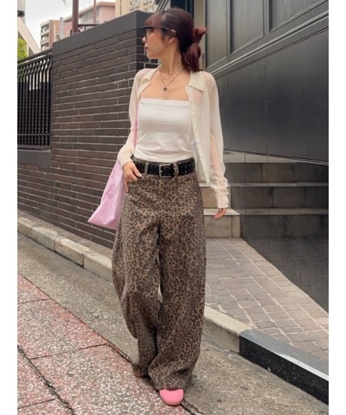 SLY（スライ） ブラウス シャツ SHEER CABLE KNIT COMPACT SH シアー 