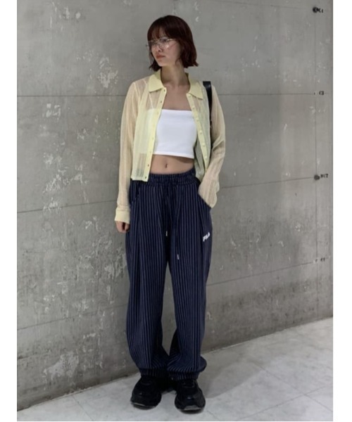 SLY（スライ） ブラウス シャツ SHEER CABLE KNIT COMPACT SH シアー 