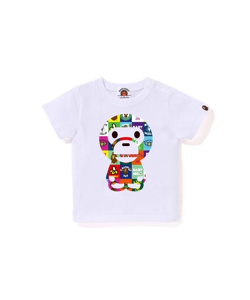 アベイシングエイプ　キッズTシャツ　ベビーマイロ A BATHING APE（アベイシングエイプ） tシャツ BABY MILO PATCHWORK