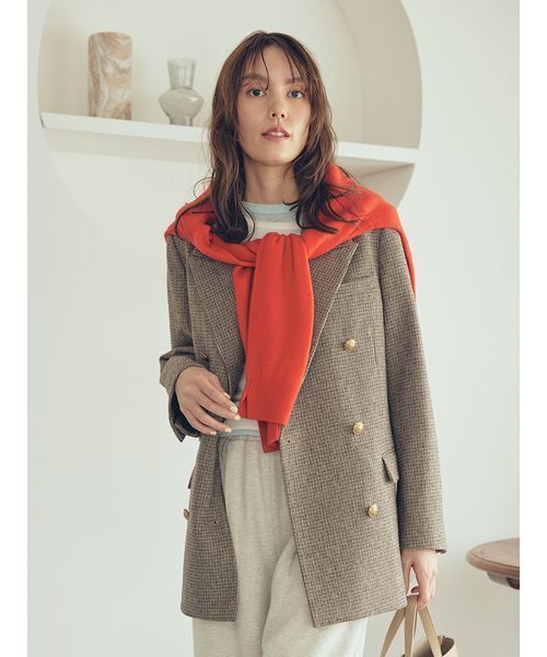 「Mila Owen」 テーラードジャケット ONE SIZE ブラウン レディースの画像