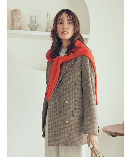 「Mila Owen」 テーラードジャケット ONE SIZE ブラウン レディースの画像