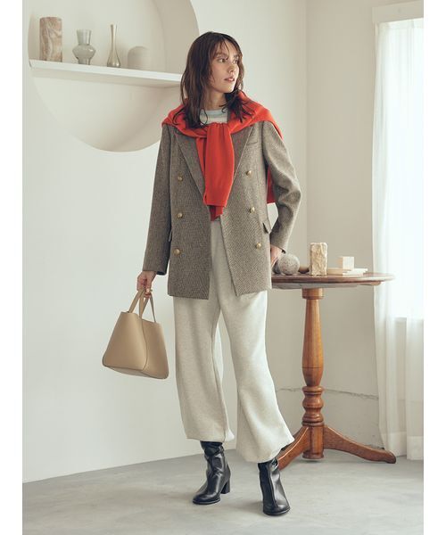 「Mila Owen」 テーラードジャケット ONE SIZE ブラウン レディースの画像