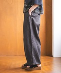 ワイドパンツ パンツ FINEリネン2タックパ...の詳細画像3