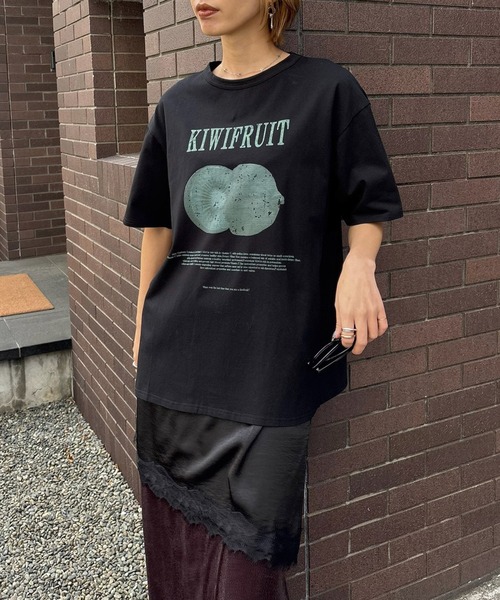 tシャツ MEDI NUTRIENT AT FRUIT LAYERED TOP レディースの画像