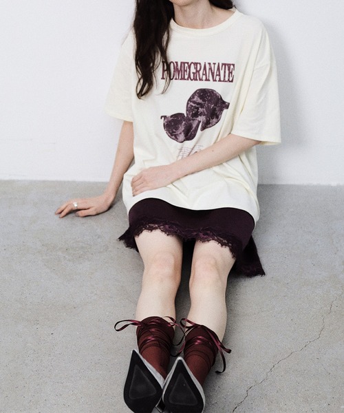 tシャツ MEDI NUTRIENT AT FRUIT LAYERED TOP レディースの画像