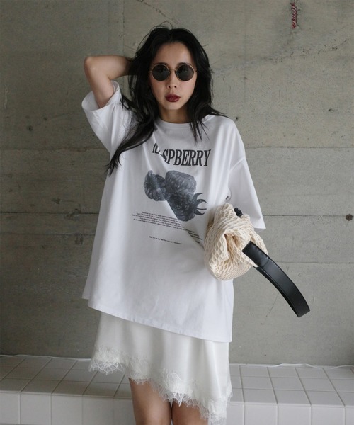 tシャツ MEDI NUTRIENT AT FRUIT LAYERED TOP レディースの画像