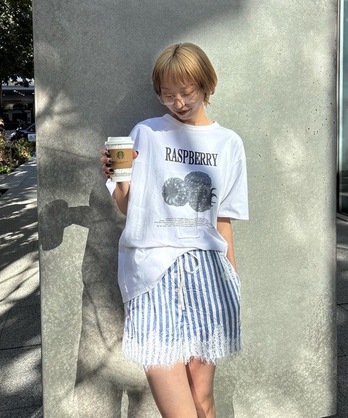 tシャツ MEDI NUTRIENT AT FRUIT LAYERED TOP レディースの画像