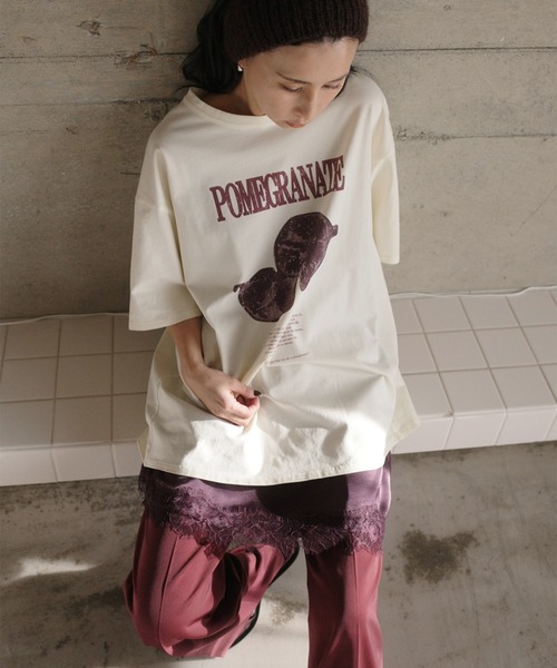 tシャツ MEDI NUTRIENT AT FRUIT LAYERED TOP レディースの画像