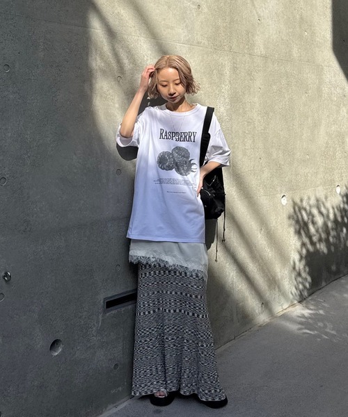 tシャツ MEDI NUTRIENT AT FRUIT LAYERED TOP レディースの画像