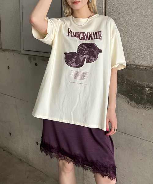 tシャツ MEDI NUTRIENT AT FRUIT LAYERED TOP レディースの画像