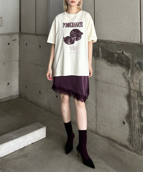 tシャツ MEDI NUTRIENT AT FRUIT LAYERED TOP レディースの画像
