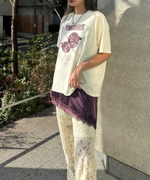 tシャツ MEDI NUTRIENT AT FRUIT LAYERED TOP レディースの画像
