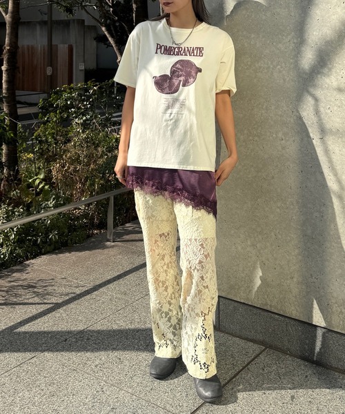 tシャツ MEDI NUTRIENT AT FRUIT LAYERED TOP レディースの画像