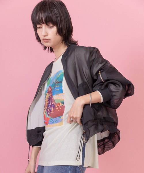 Eimee Lawエイミーロウブルゾン Eimee Law（エイミーロウ） ブルゾン アウター フラワーモチーフ