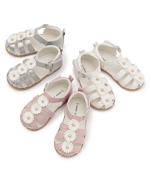 petit main サンダル お花サンダル キッズ 子供 女の子 : ZOZOTOWN