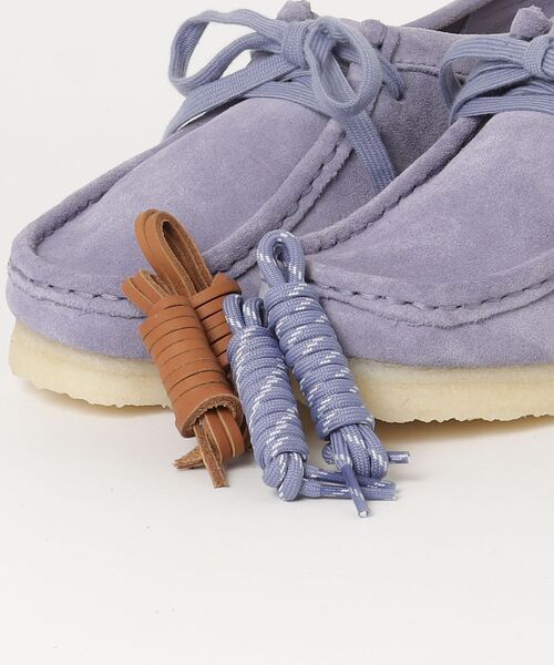 【美品】Clarks クラークス ワラビー スエード モカシン 紫 23.0㎝ Clarks（クラークス） デッキシューズ モカシン 「Clarks」- スエード